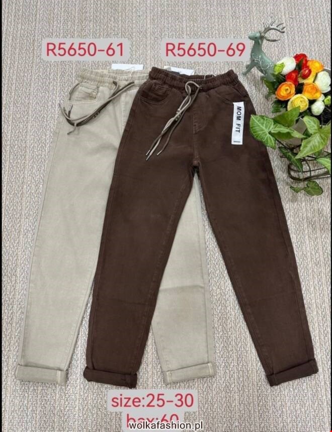 Jeansy damskie R5650-61 1 kolor  25-30