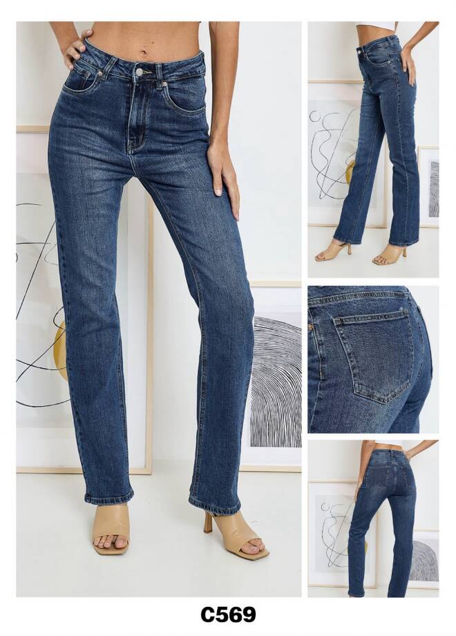 Jeansy damskie C569 1 kolor  34-42