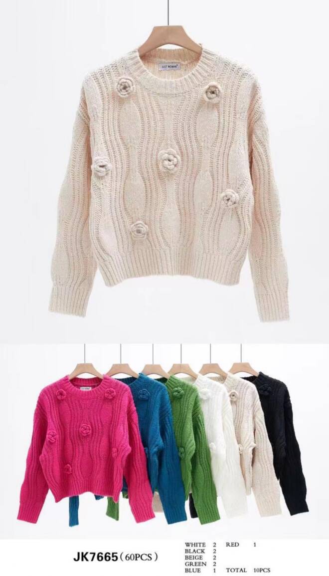 Sweter damskie JK7665 Mix KOLOR  Standard (Towar włoskie) 1