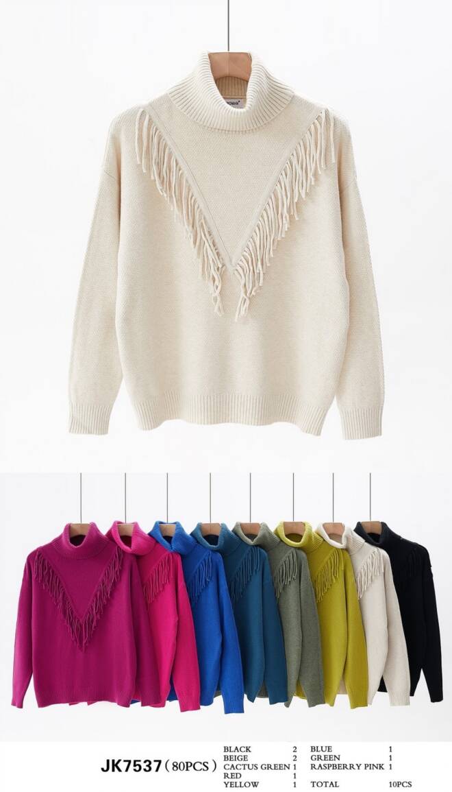 Sweter damskie JK7537 Mix KOLOR  Standard (Towar włoskie) 1