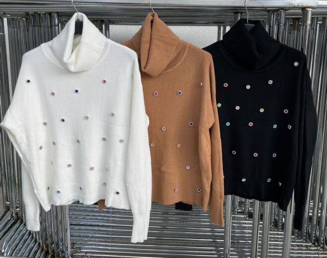 Sweter damskie 5942 Mix KOLOR  Standard (Towar włoskie)