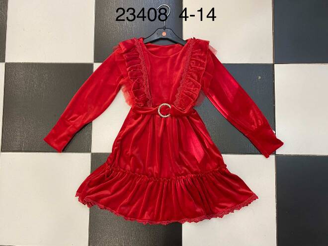 Sukienka dziewczęce 23408 1 kolor  4-14 1