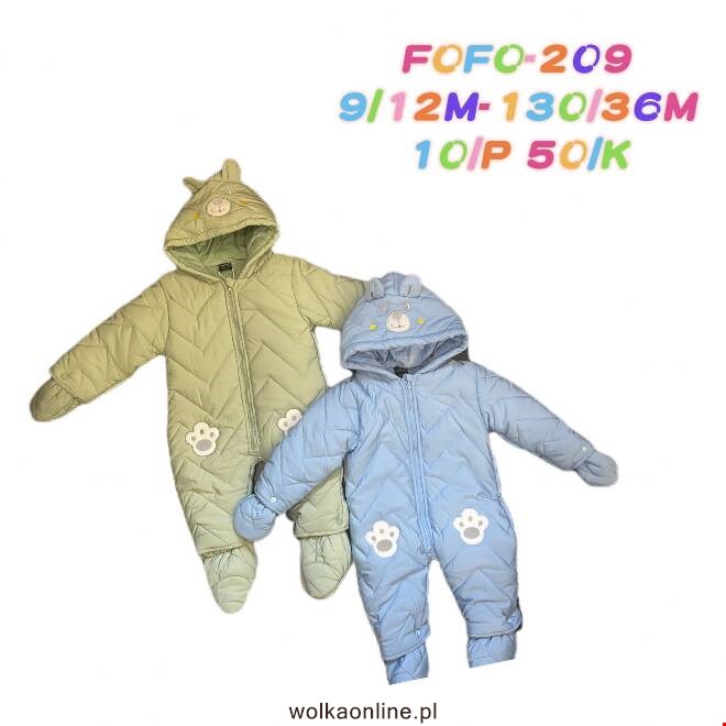 Kombinezony dziewczęce FOFO-209 Mix KOLOR  9-12m