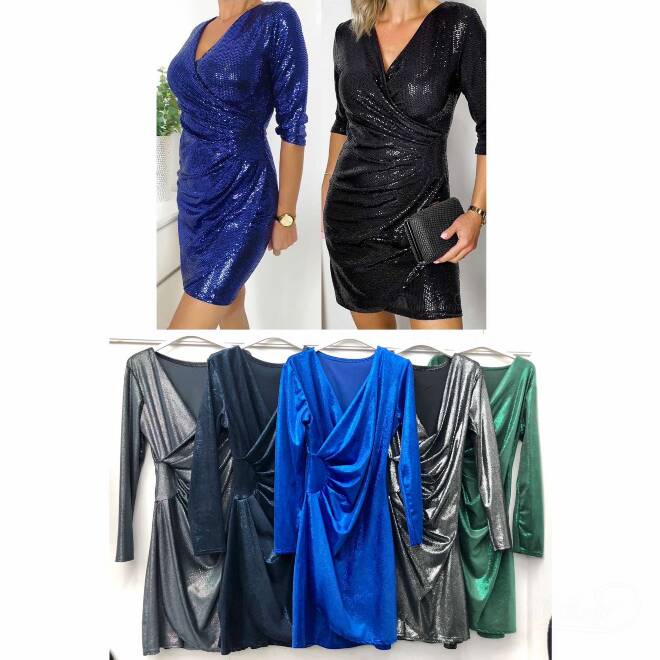 Sukienka damskie 6008 Mix KOLOR  Standard (Towar włoskie)