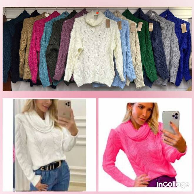 Sweter damskie 6009 Mix KOLOR  Standard (Towar włoskie) 1