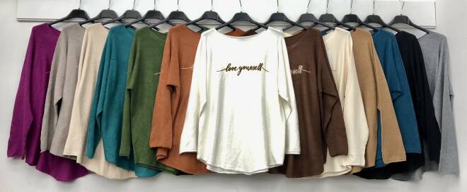 Bluzka damskie 6015 Mix KOLOR  Standard (Towar włoskie)