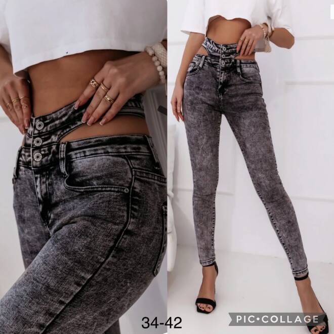 Jeansy damskie 6040 1 kolor  34-42 1