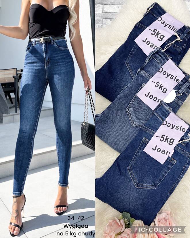 Jeansy damskie 6041 1 kolor  34-42