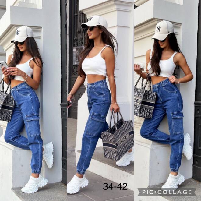 Jeansy damskie 6044 1 kolor  34-42