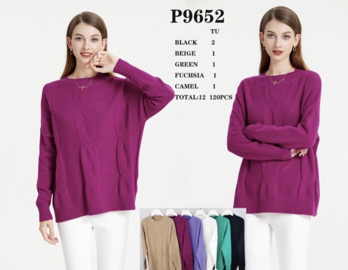 Sweter damskie P9652 Mix KOLOR  Standard
