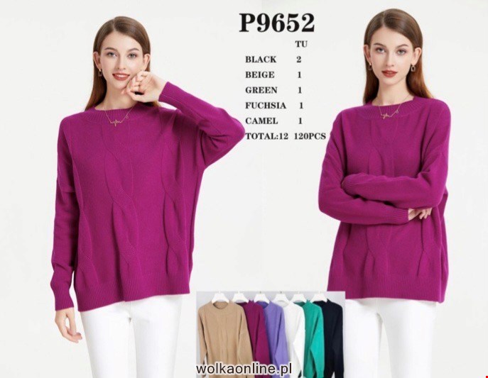 Sweter damskie P9652 Mix KOLOR  Standard