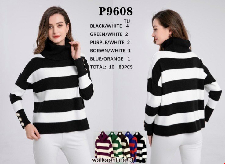 Sweter damskie P9608 Mix KOLOR  Standard