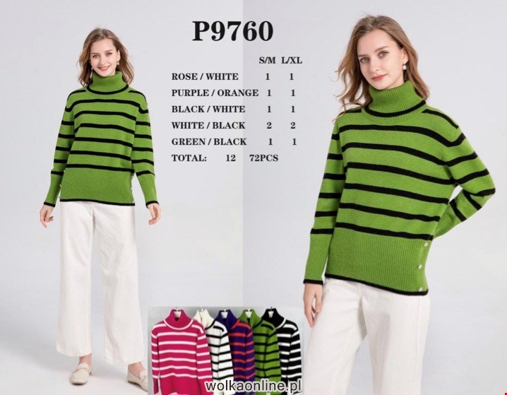 Sweter damskie P9760 Mix KOLOR  S/M-L/XL