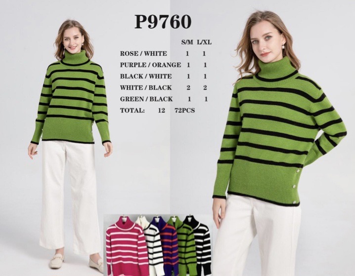 Sweter damskie P9760 Mix KOLOR  S/M-L/XL 1