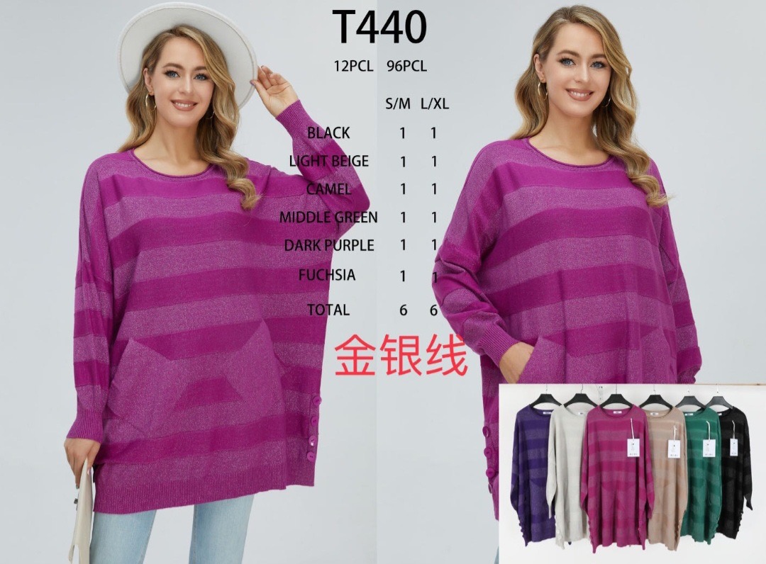 Sweter damskie T440 Mix KOLOR  S/M-L/XL 1