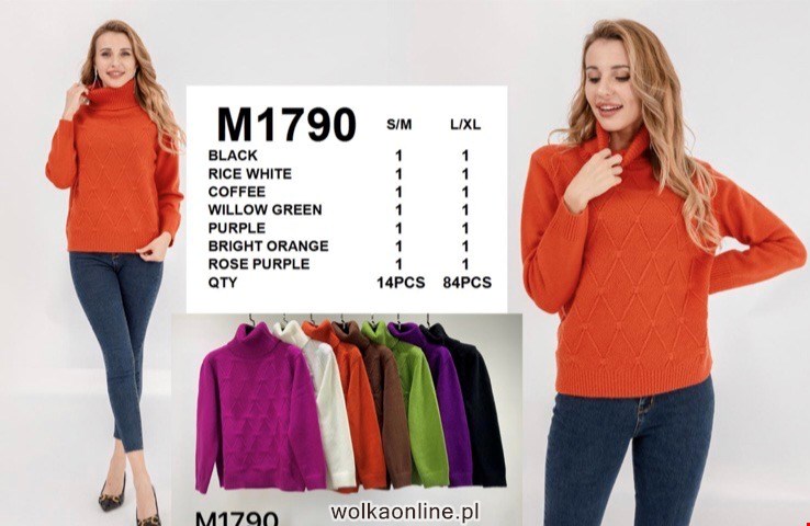 Sweter damskie M1790 Mix KOLOR  S/M-L/XL