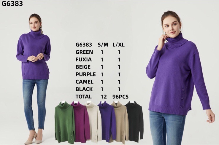 Sweter damskie G6383 Mix KOLOR  S/M-L/XL 1