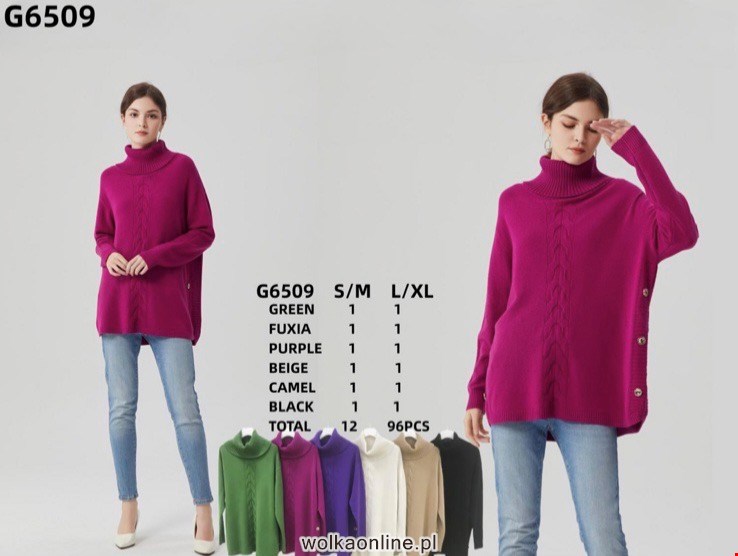 Sweter damskie G6509 Mix KOLOR  S/M-L/XL