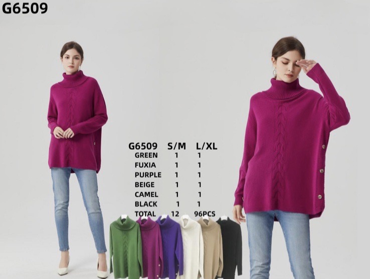 Sweter damskie G6509 Mix KOLOR  S/M-L/XL 1