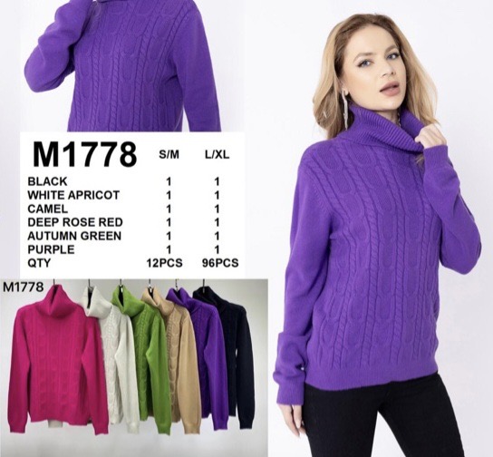 Sweter damskie M1778 Mix KOLOR  S/M-L/XL 1