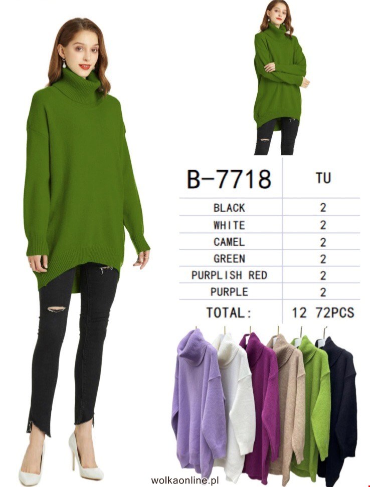 Sweter damskie B-7718 Mix KOLOR  Standard