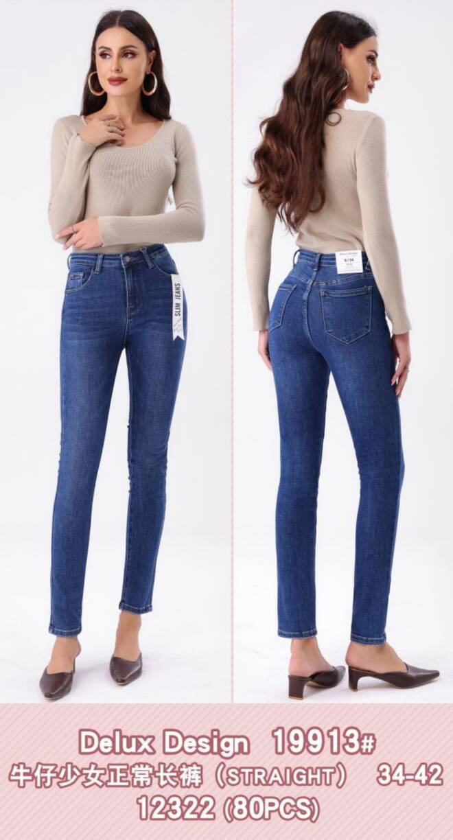 Jeansy damskie 19913 1 kolor  34-42 1