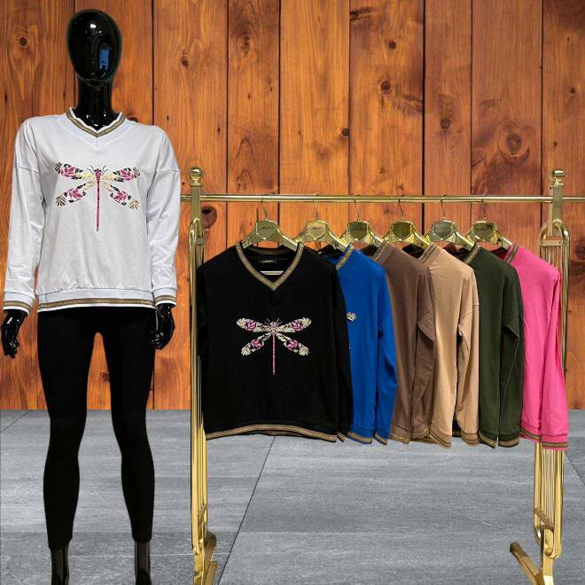 Bluza damskie 6596 Mix KOLOR  Standard (Towar Tureckie)