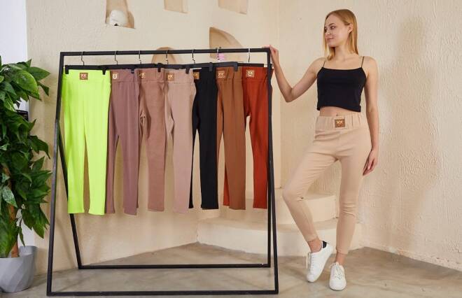 Leginsy damskie 6600 1 kolor  S-XL (Towar Tureckie)