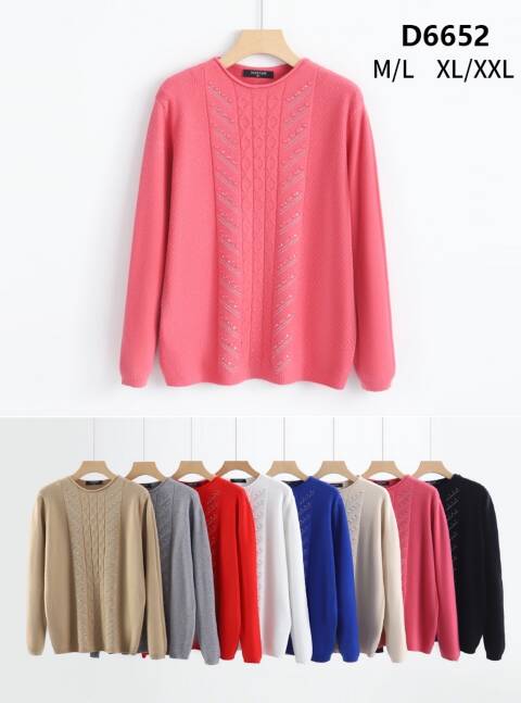 Sweter damskie D6652 Mix kolor M-2XL 1