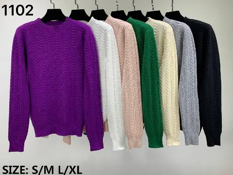 Sweter damskie 1102 Mix kolor S/M-L/XL 1