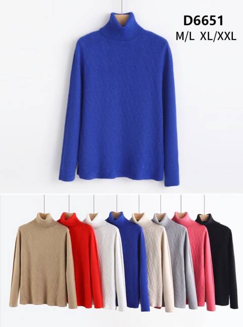 Sweter damskie D6651 Mix kolor M-2XL 1