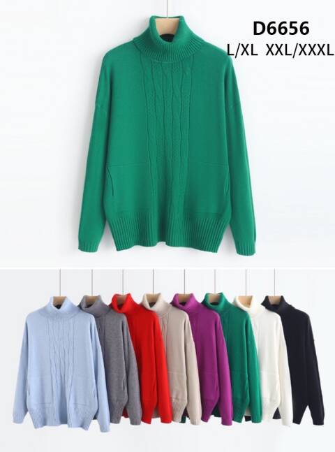 Sweter damskie D6656 Mix kolor L-3XL 1