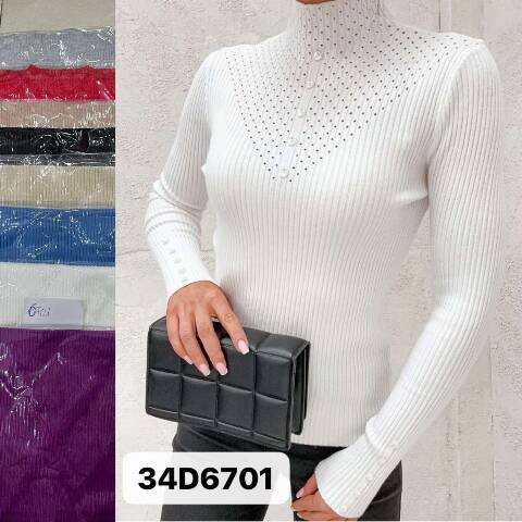 Sweter damskie D6701 Mix kolor S/M-L/XL