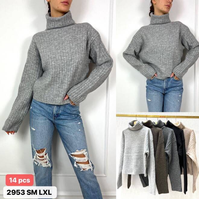 Sweter damskie 2953 Mix KOLOR  S/M-L/XL 1