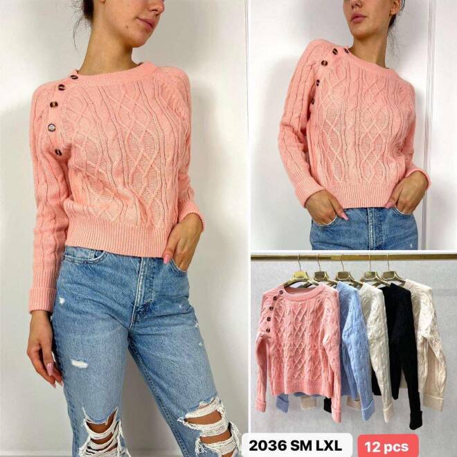 Sweter damskie 2036 Mix KOLOR  S/M-L/XL 1