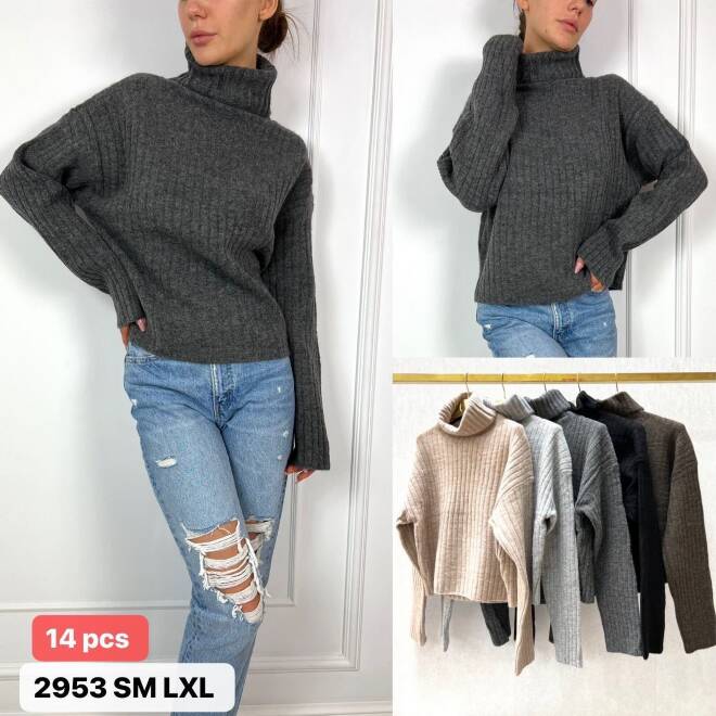 Sweter damskie 2953 Mix KOLOR  S/M-L/XL 1