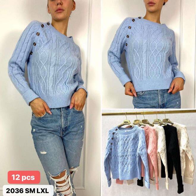 Sweter damskie 2036 Mix KOLOR  S/M-L/XL 1