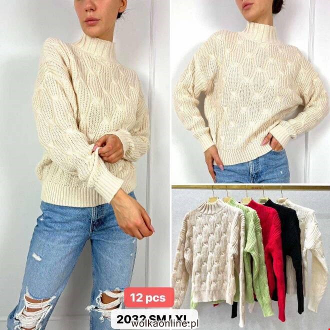 Sweter damskie 2032 Mix KOLOR  S/M-L/XL