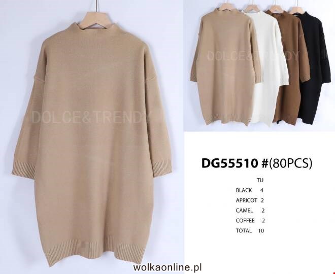 Tuniki Sweter damskie DG55510 Mix KOLOR  Standard