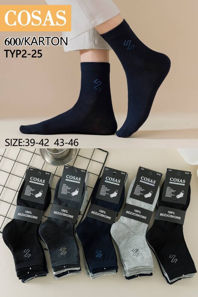 Skarpety męskie TYP2-25 Mix KOLOR   39-46 1