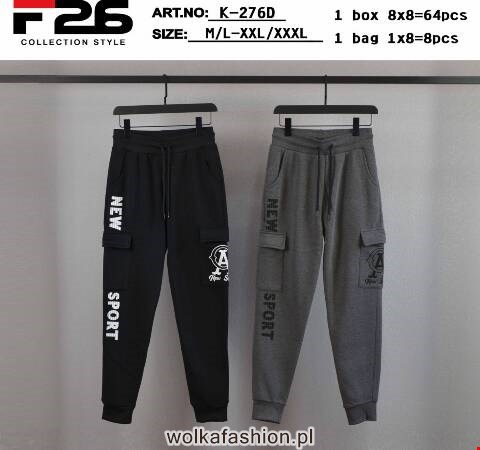 Spodnie dresowe meskie K-276D Mix kolor M-3XL