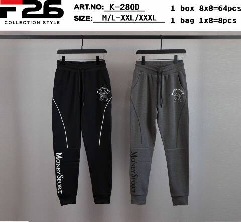 Spodnie dresowe meskie K-280D Mix kolor M-3XL