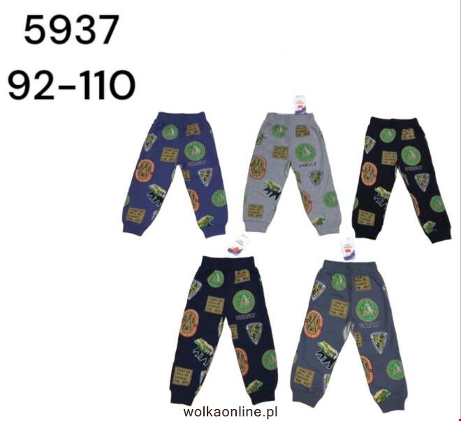Spodnie dresowe chłopięce 5937 Mix KOLOR  92-110 (Towar Tureckie)