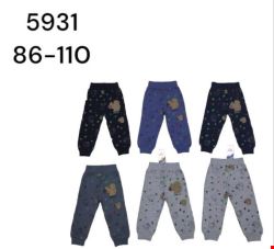 Spodnie dresowe chłopięce 5931 Mix KOLOR  86-110 (Towar Tureckie)