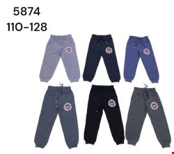 Spodnie dresowe chłopięce 5874 Mix KOLOR  110-128 (Towar Tureckie)