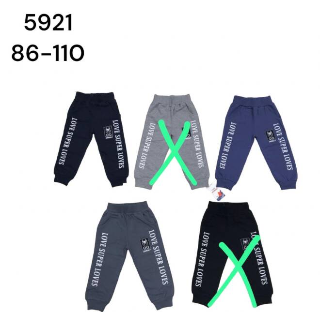 Spodnie dresowe chłopięce 5921 Mix KOLOR  86-110 (Towar Tureckie) 1