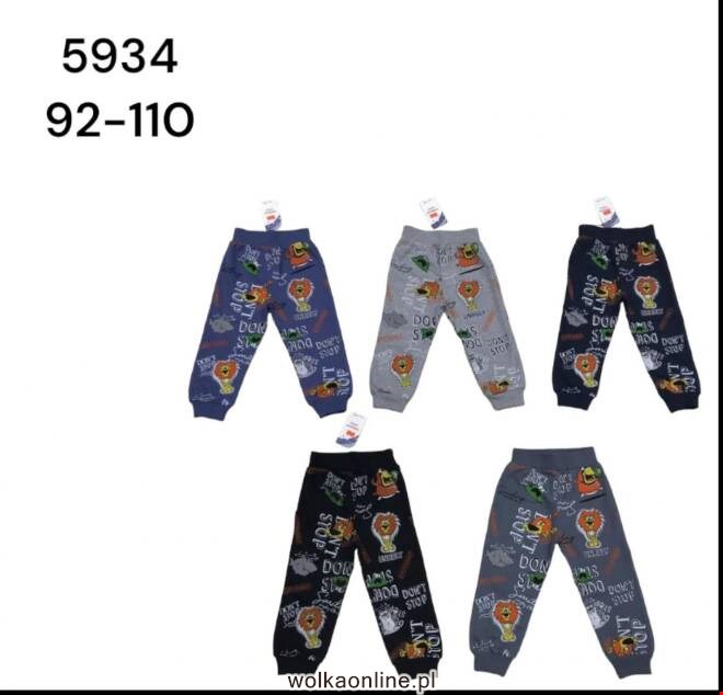Spodnie dresowe chłopięce 5934 Mix KOLOR  92-110 (Towar Tureckie)