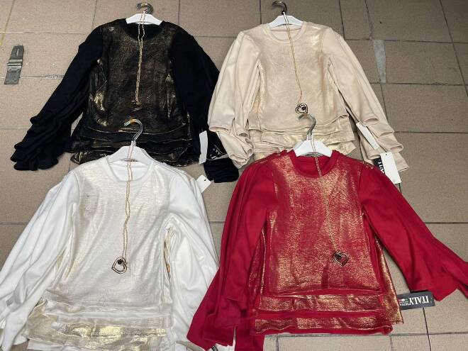 Bluzka dziewczęca 5749 1 kolor  4-14