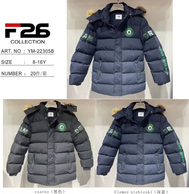 Kurtka chłopięca YM-22305A Mix KOLOR  8-16 1