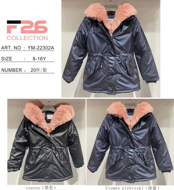 Kurtka  dziewczęca YM-22302A Mix KOLOR  8-16 1